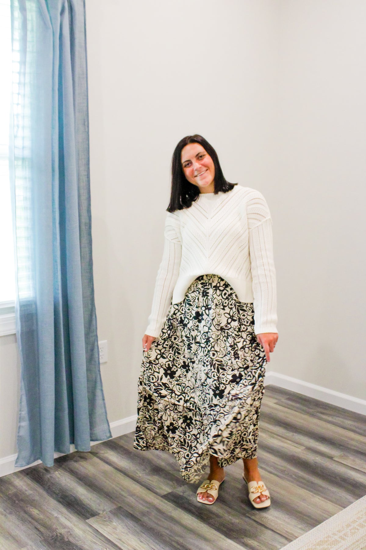 Ditsy Fall Floral Skirt