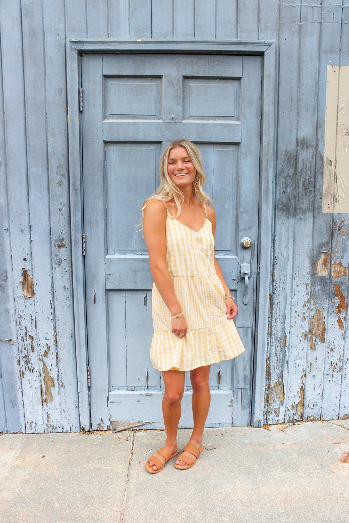 Golden Checkered Dress