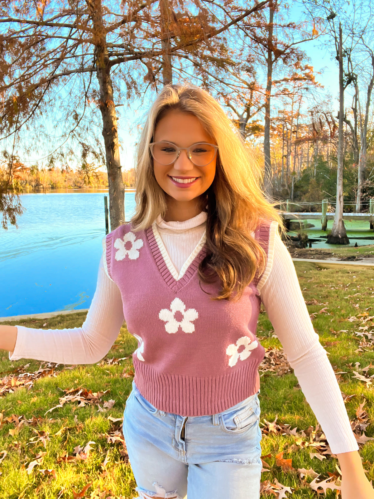 Floral Sweater Vest